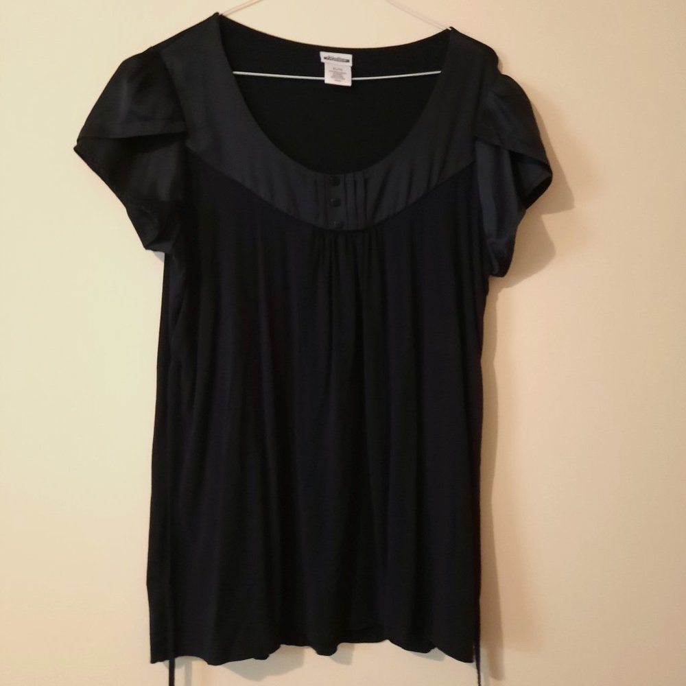 Midtown Ladies Black Tunic Top XL